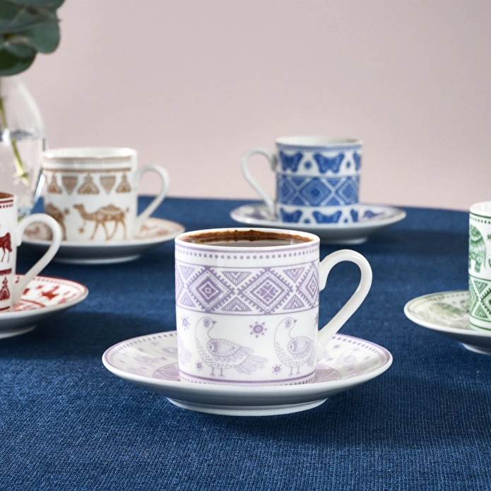 Karaca Teri 6 Kişilik Kahve Fincanı 90 ml