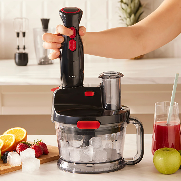 Karaca Pro-Multimax Mutfak Robotu 2000W Black Red