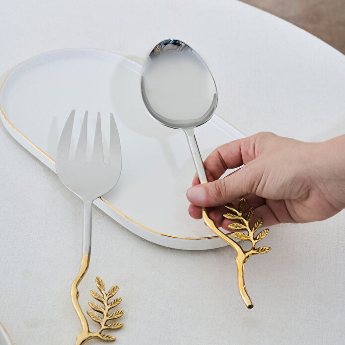 Karaca Home New Year Yılbaşı Carmenta Servis Seti Çatal ve Kaşık