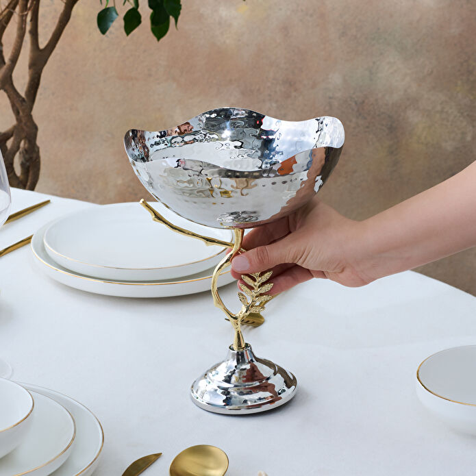 Karaca Home New Year Yılbaşı Carmenta Ayaklı Kase 22x23 cm