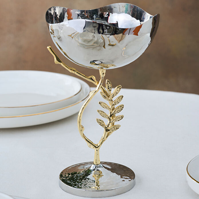 Karaca Home New Year Yılbaşı Carmenta Ayaklı Kase 17X19 cm