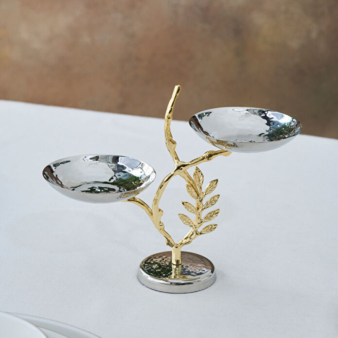 Karaca Home New Year Yılbaşı Carmenta Ayaklı Çerezlik 2'li