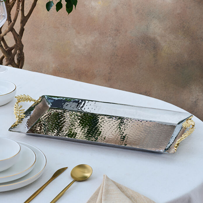 Karaca New Year Yılbaşı Carmenta Dekoratif Tepsi 50x28 cm