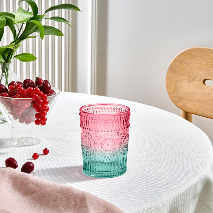 Karaca Sunflower Su Bardağı 250 Ml Kırmızı Yeşil