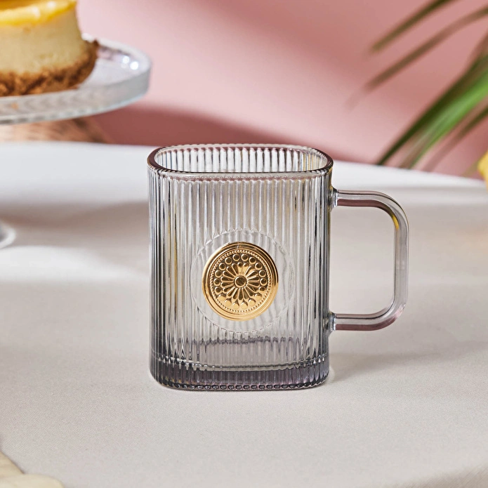 Karaca Madalyon Mug 340 Ml Gri