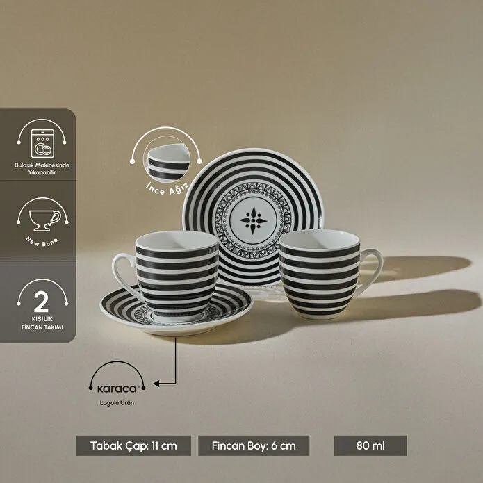 Karaca Yaren 2 Kişilik Kahve Fincan Takımı 80 ml