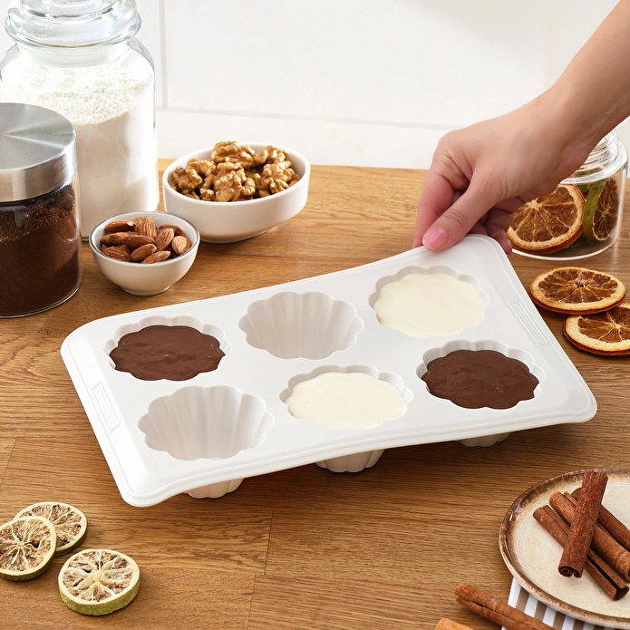 Crıck Crack Harmony 6'lı Dilimli Silikon Muffın Kalıbı