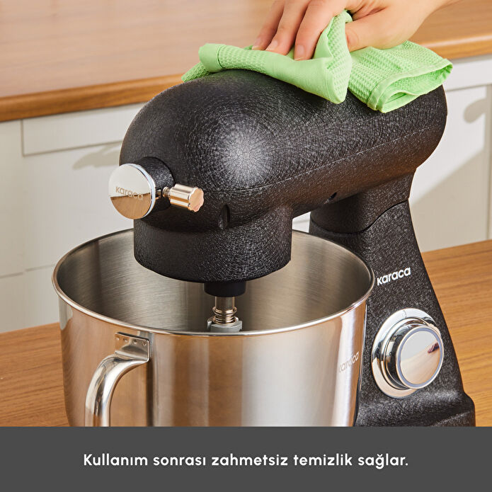 Karaca Powercast Chef Döküm Stand Mikser Glowy Black Mutfak Şefi 1800W 6,2 Lt