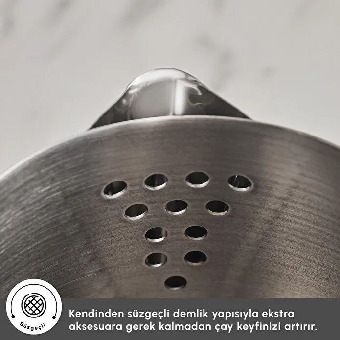 Karaca Powersteel Pro 316+ Space Midi Çelik İndüksiyon Tabanlı Çaydanlık Takımı