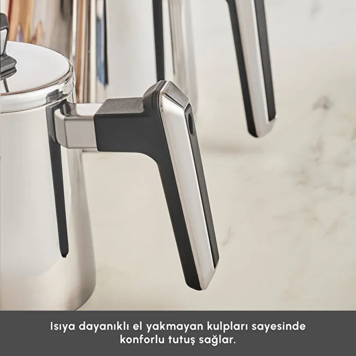 Karaca Powersteel Pro 316+ Space Midi Çelik İndüksiyon Tabanlı Çaydanlık Takımı