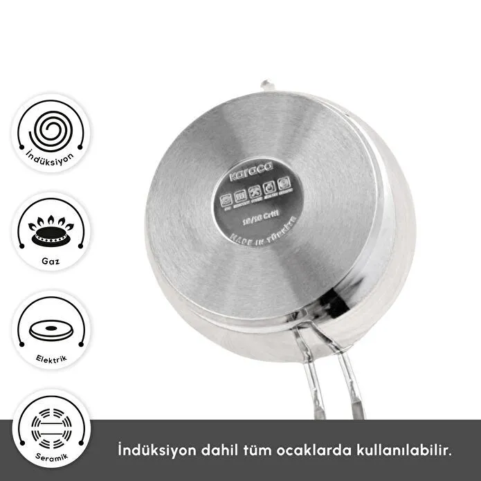 Karaca Powersteel Pro 316+ Space Midi Çelik İndüksiyon Tabanlı Çaydanlık Takımı