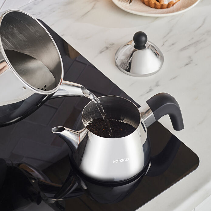 Karaca Powersteel Pro 316+ Tokyo Midi Çelik İndüksiyon Tabanlı Çaydanlık Takımı