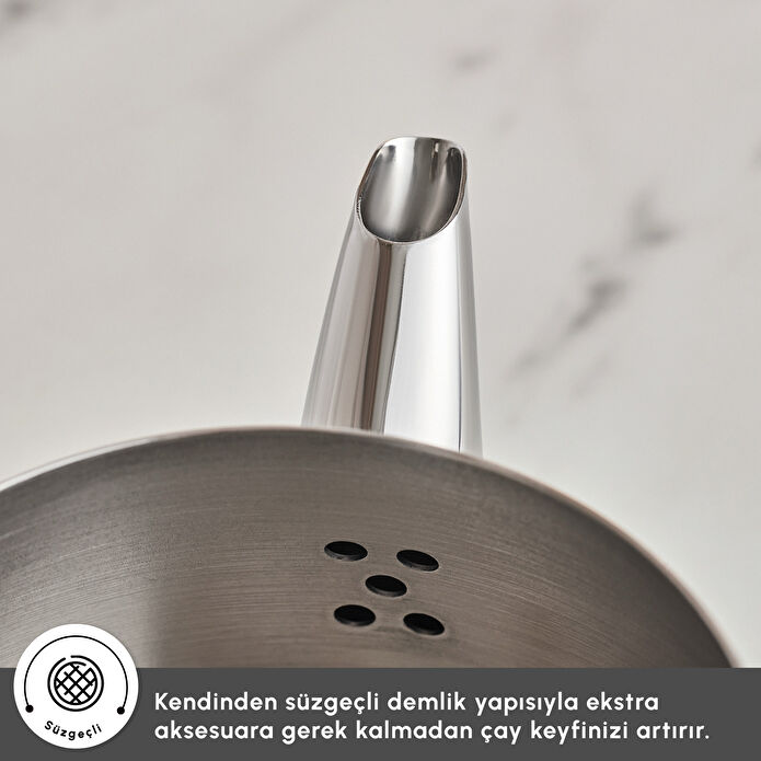 Karaca Powersteel Pro 316+ Tokyo Midi Çelik İndüksiyon Tabanlı Çaydanlık Takımı