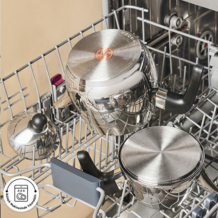 Karaca Powersteel Pro 316+ Tokyo Midi Çelik İndüksiyon Tabanlı Çaydanlık Takımı