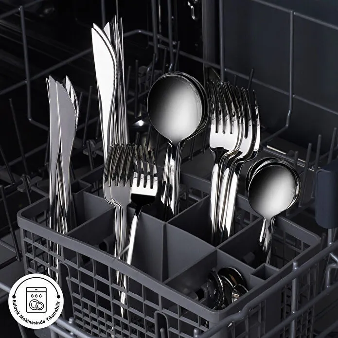 Karaca Elegance Focus Platin 12 Kişilik 84 Parça Çatal Kaşık Bıçak Takımı