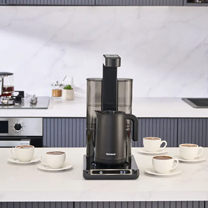 Homend Smart Royaltea Plus 1781H 2 in 1 Wifi Otomatik Çay ve Türk Kahve Makinesi Inox 
