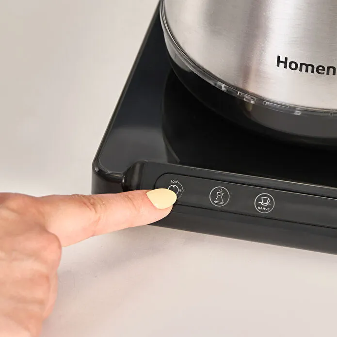 Homend Smart Royaltea Plus 1781H 2 in 1 Wifi Otomatik Çay ve Türk Kahve Makinesi Inox 