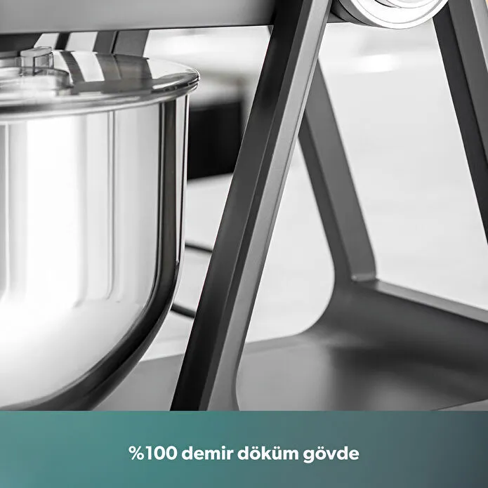 Homend Profashion 3023H Digital Ekran Döküm Hamur Yoğurma Makinesi Antrasit 1500W 5L