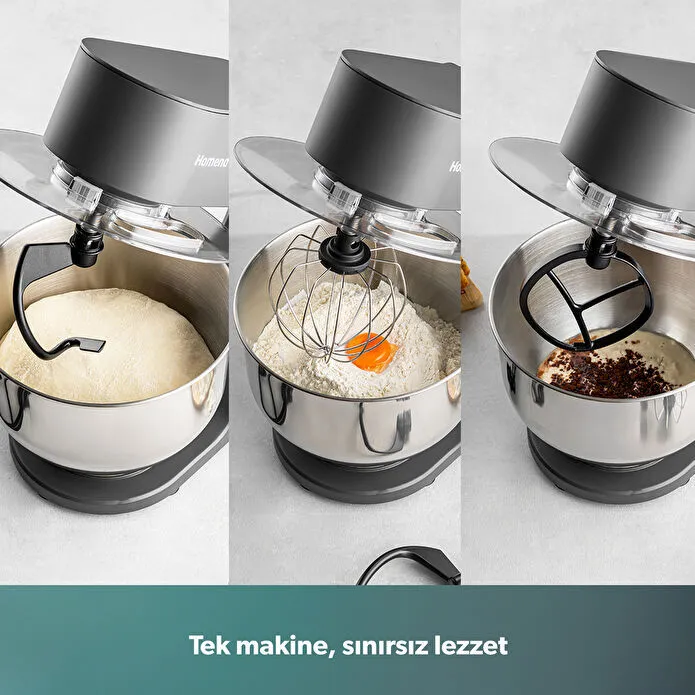 Homend Profashion 3023H Digital Ekran Döküm Hamur Yoğurma Makinesi Antrasit 1500W 5L