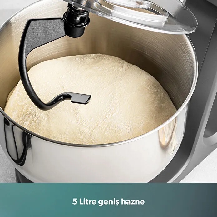Homend Profashion 3023H Digital Ekran Döküm Hamur Yoğurma Makinesi Antrasit 1500W 5L