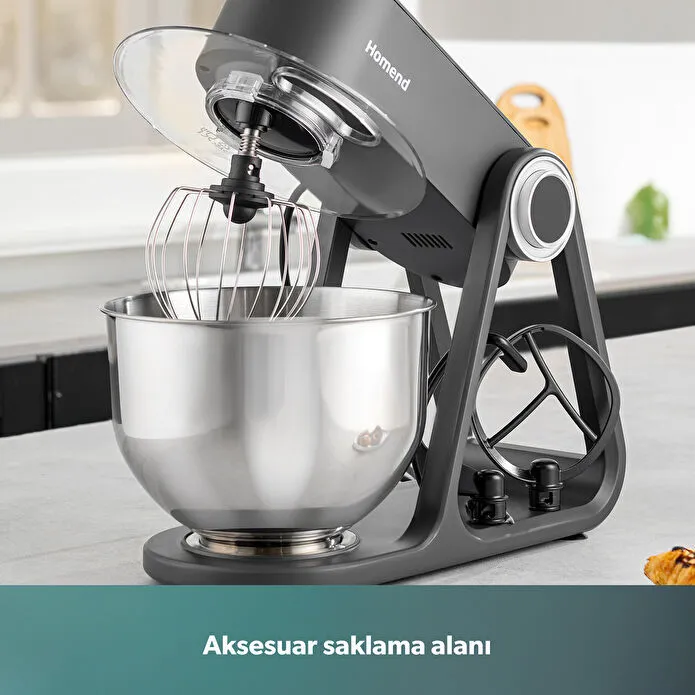 Homend Profashion 3023H Digital Ekran Döküm Hamur Yoğurma Makinesi Antrasit 1500W 5L