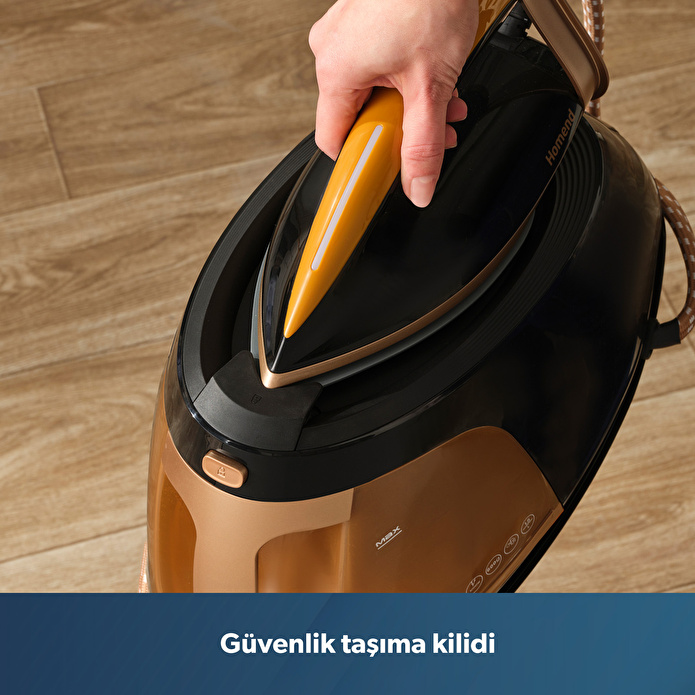 Homend Jetsteam 1175H Buhar Kazanlı Ütü Siyah Gold