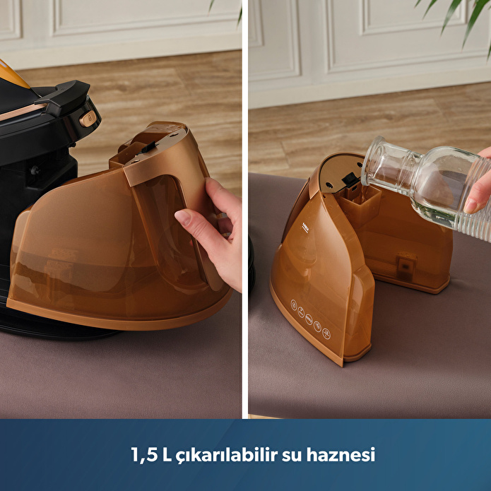 Homend Jetsteam 1175H Buhar Kazanlı Ütü Siyah Gold