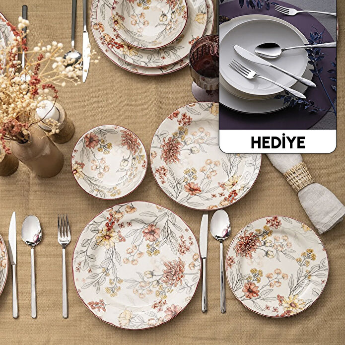 İstanbul Porselen Ayasofya 24 Parça 6 Kişilik Yemek Takımı