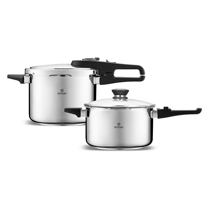Emsan Fast Cooker Çift Emniyetli Düdüklü Tencere 4 +6 Lt