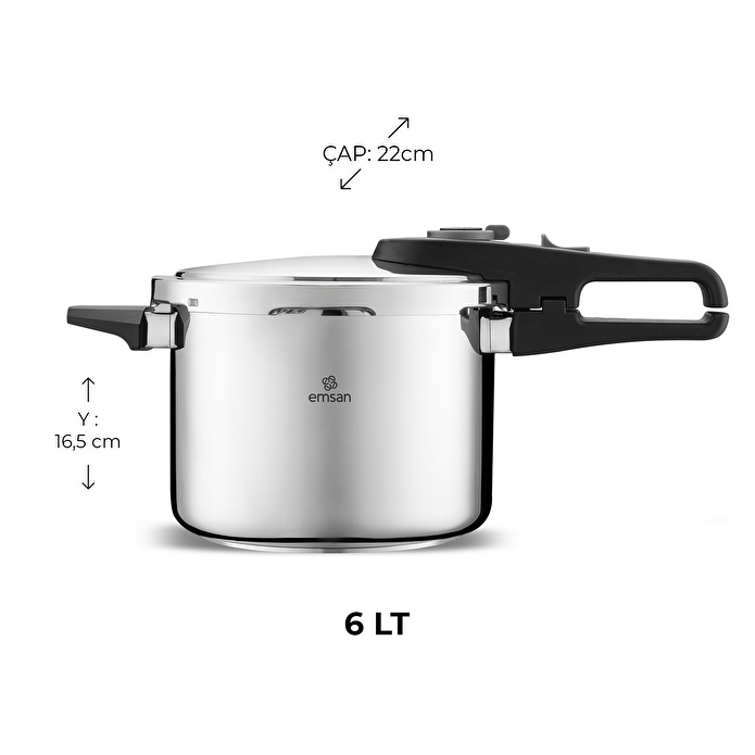 Emsan Fast Cooker Çift Emniyetli Düdüklü Tencere 4 +6 Lt