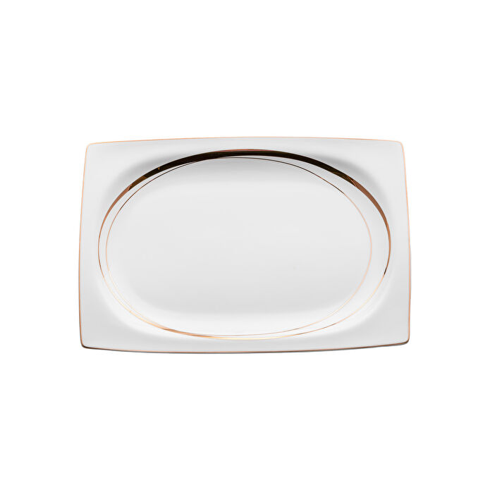 Emsan Fine Bone Hale 60 Parça 12 Kişilik Kare Yemek Takımı Gold