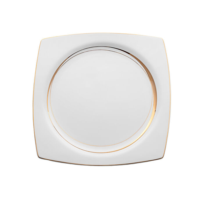 Emsan Fine Bone Hale 60 Parça 12 Kişilik Kare Yemek Takımı Gold