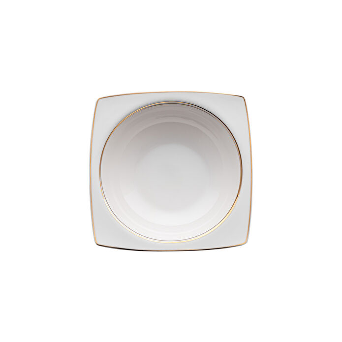 Emsan Fine Bone Hale 60 Parça 12 Kişilik Kare Yemek Takımı Gold