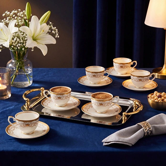 Weimar Eleonore Of Neuburg 6 Kişilik 12 Parça Kahve Takımı