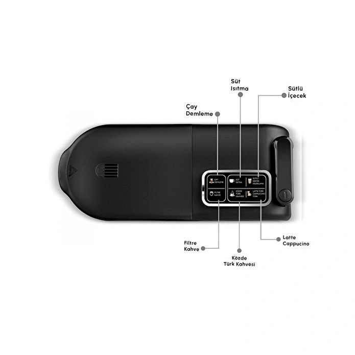 Karaca Hatır Plus Barista 6 in 1 Latte Cappuccino ve Közde Türk Kahve Makinesi Matte White