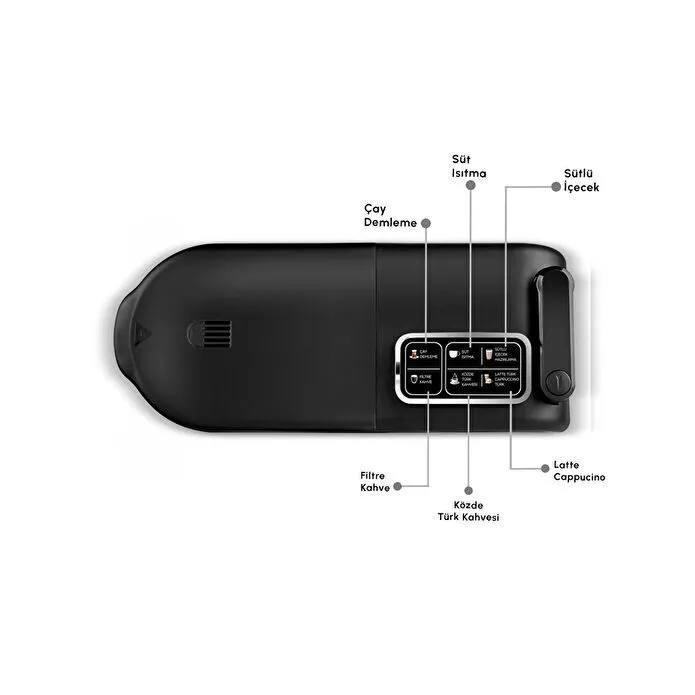 Karaca Hatır Plus Barista 6 in 1 Latte Cappuccino ve Közde Türk Kahve Makinesi Matte White