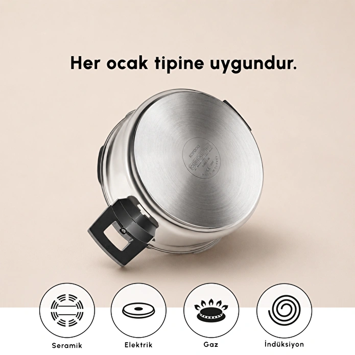 Karaca Quick and Safe İndüksiyon Tabanlı Düdüklü Tencere Seti 4+6 Lt