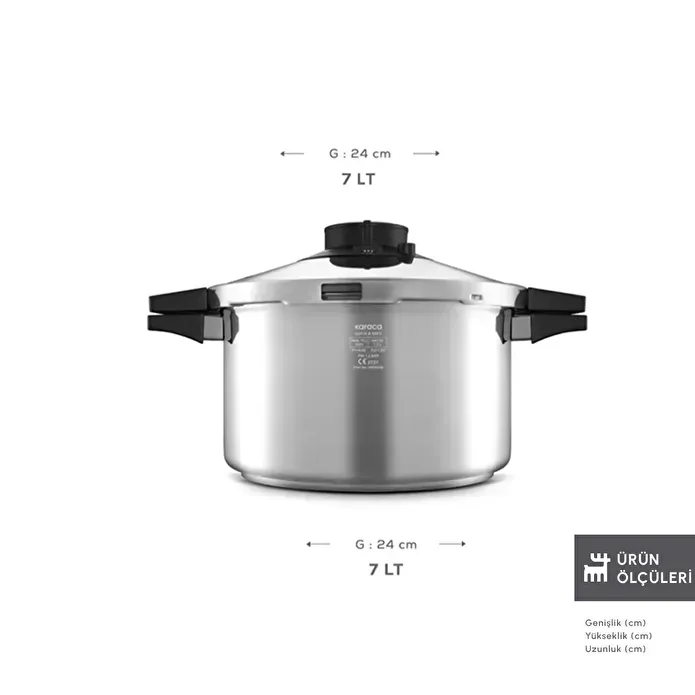 Karaca Quick And Safe İndüksiyon Tabanlı Düdüklü Tencere 7 Lt