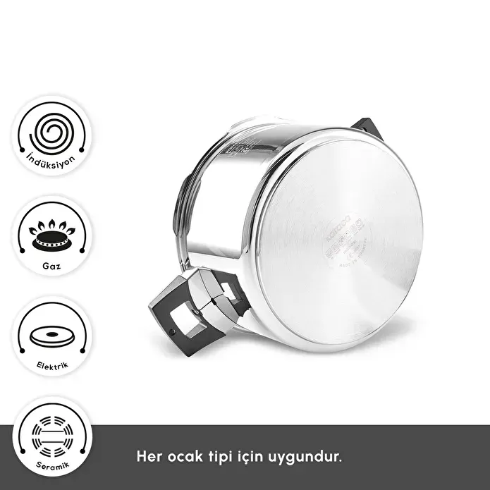 Karaca Quick And Safe İndüksiyon Tabanlı Düdüklü Tencere 7 Lt