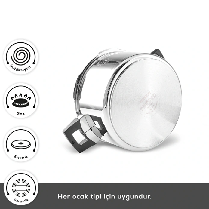 Karaca Quick and Safe İndüksiyon Tabanlı Düdüklü Tencere Seti 6+8 Lt