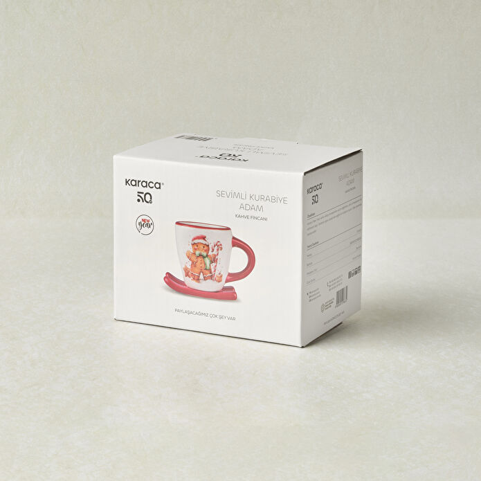 Karaca New Year Yılbaşı Sevimli Kurabiye Adam Kahve Fincanı 80 Ml