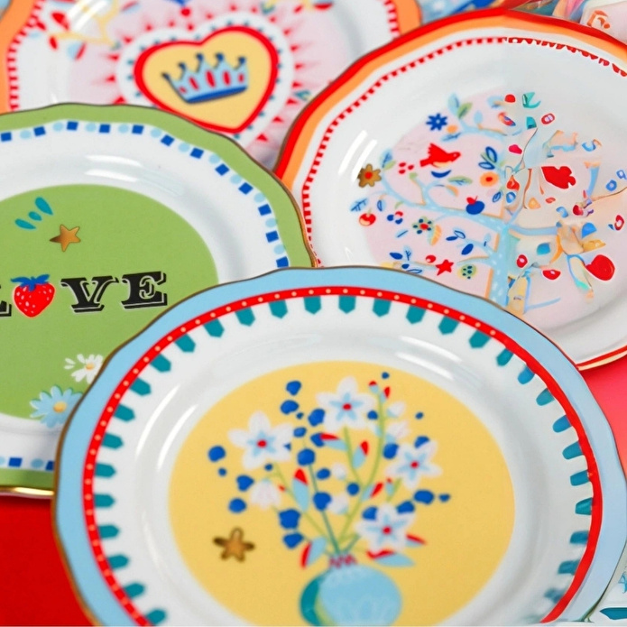 Baci Milano Mamma Mia Vazo Desenli Pasta Tabağı 16 cm