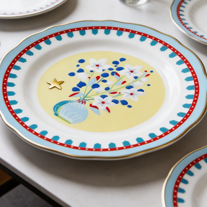 Baci Milano Mamma Mia Vazo Desenli Pasta Tabağı 16 cm