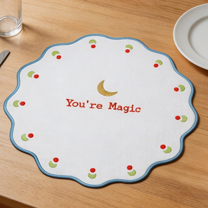 Baci Milano Mamma Mia You’re Magic İşlemeli Amerikan Servisi 40 cm Mavi