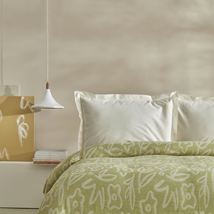 Karaca Home Bouquet Çİft Kişilik Müslin Pike Yeşil