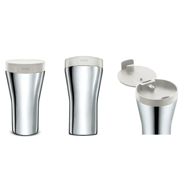 ALESSI CAFFA DOUBLEWALL MUG BEYAZ 9,5X9X17 CM UK