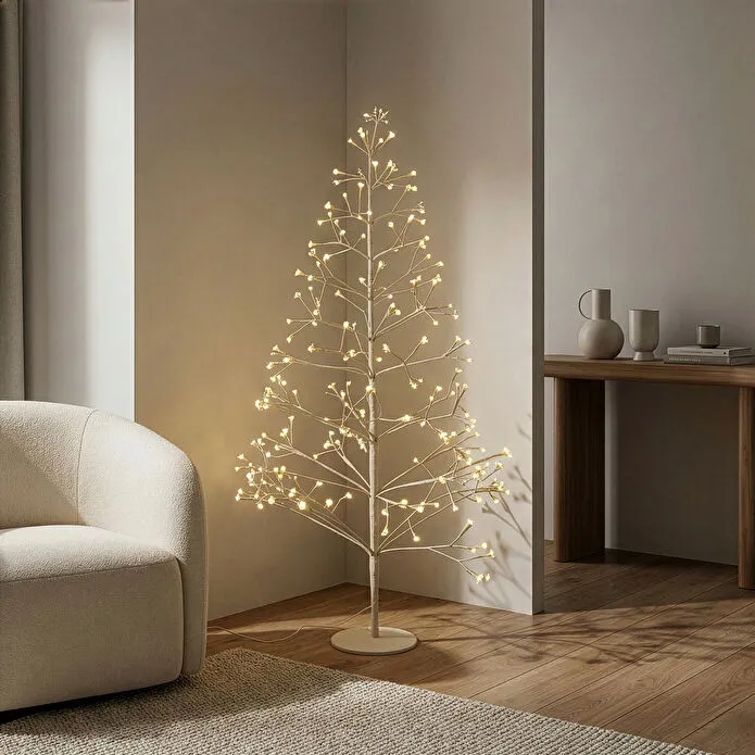 Karaca Home Glance Dekoratif Ledli Yılbaşı Ağacı Beyaz 180 cm