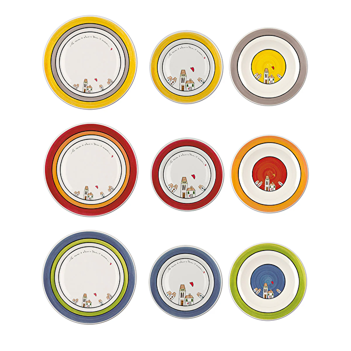 Egan Italy Le Casette 18 Parça Yemek Tabağı Seti