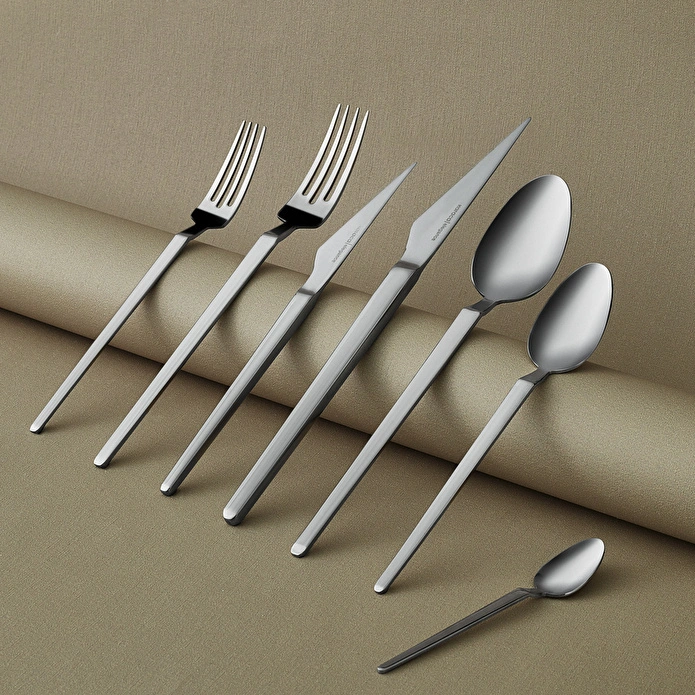 Karaca Elegance Glacial Platin 12 Kişilik 84 Parça Çatal Kaşık Bıçak Takımı