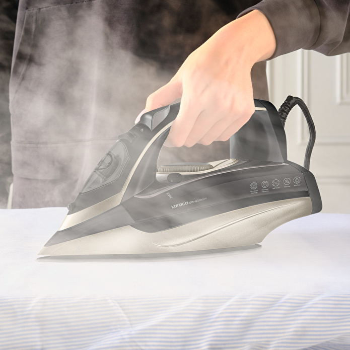 Karaca Vantuz Ultrasteam Buharlı Ütü Black Gold